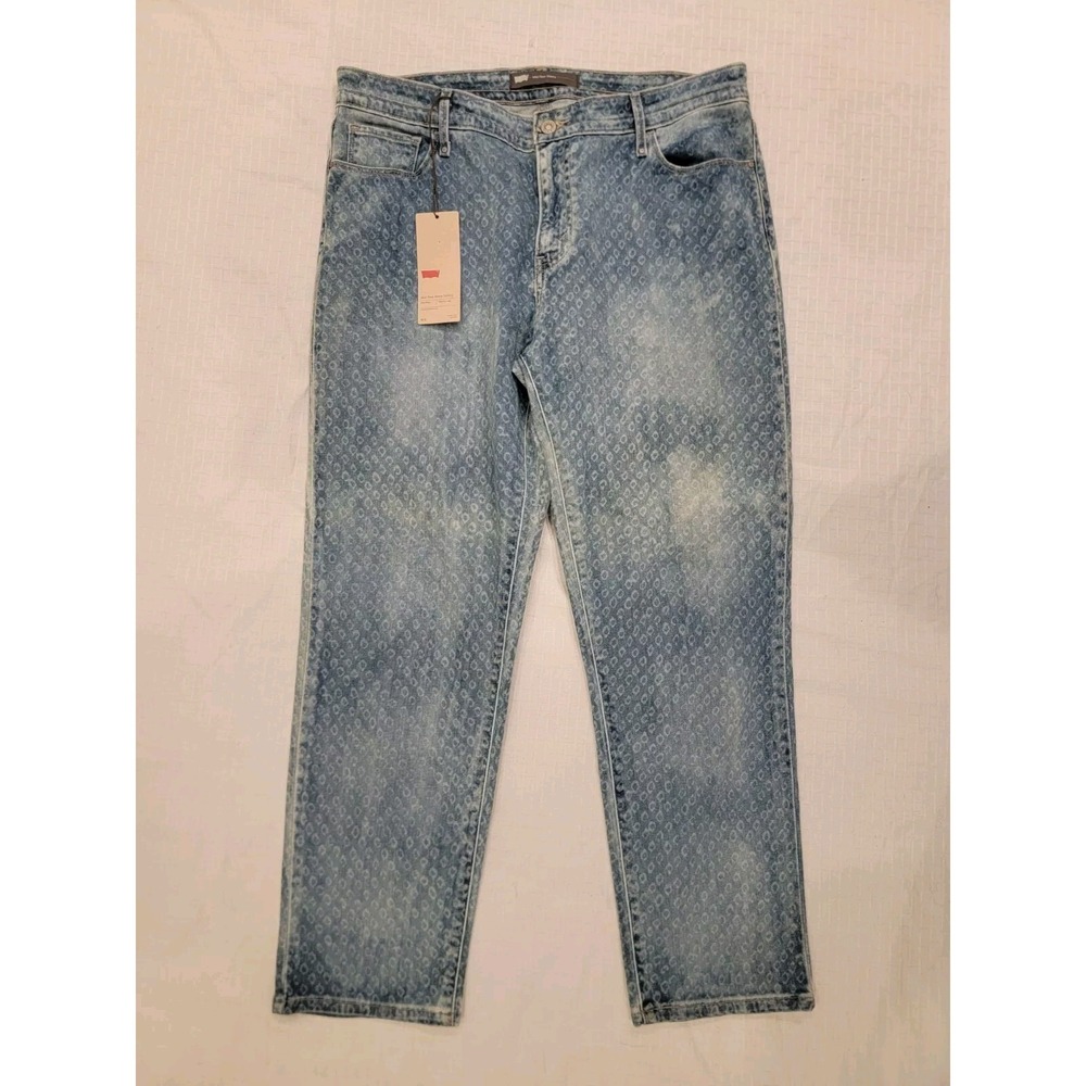 Levi's stretch Ankle jeans: Mid‎ Rise Skinny, Blue Print, Women's 14 NWT
